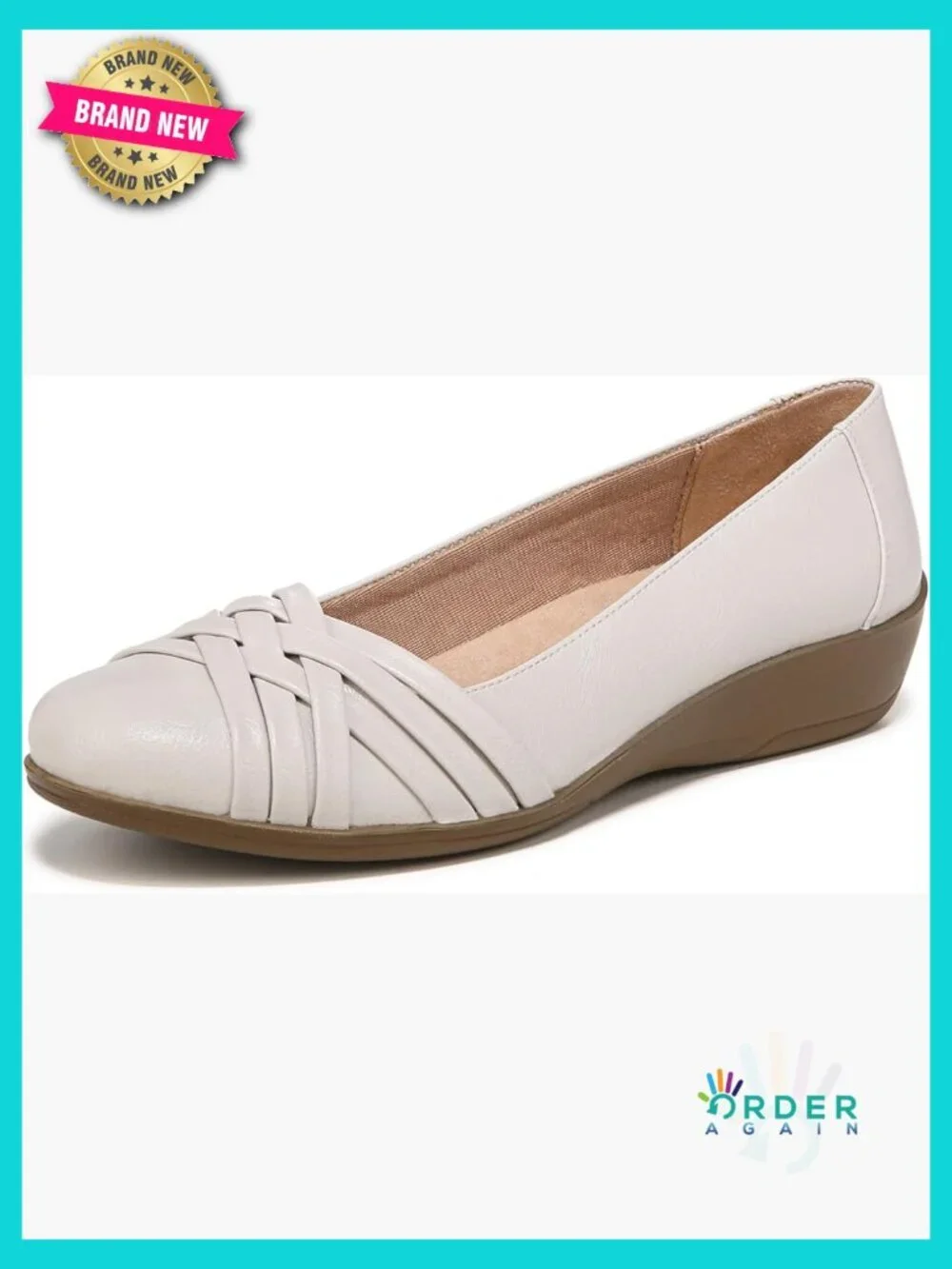 LifeStride Incredible Flat with Soft System Comfort Technology Faux Leather